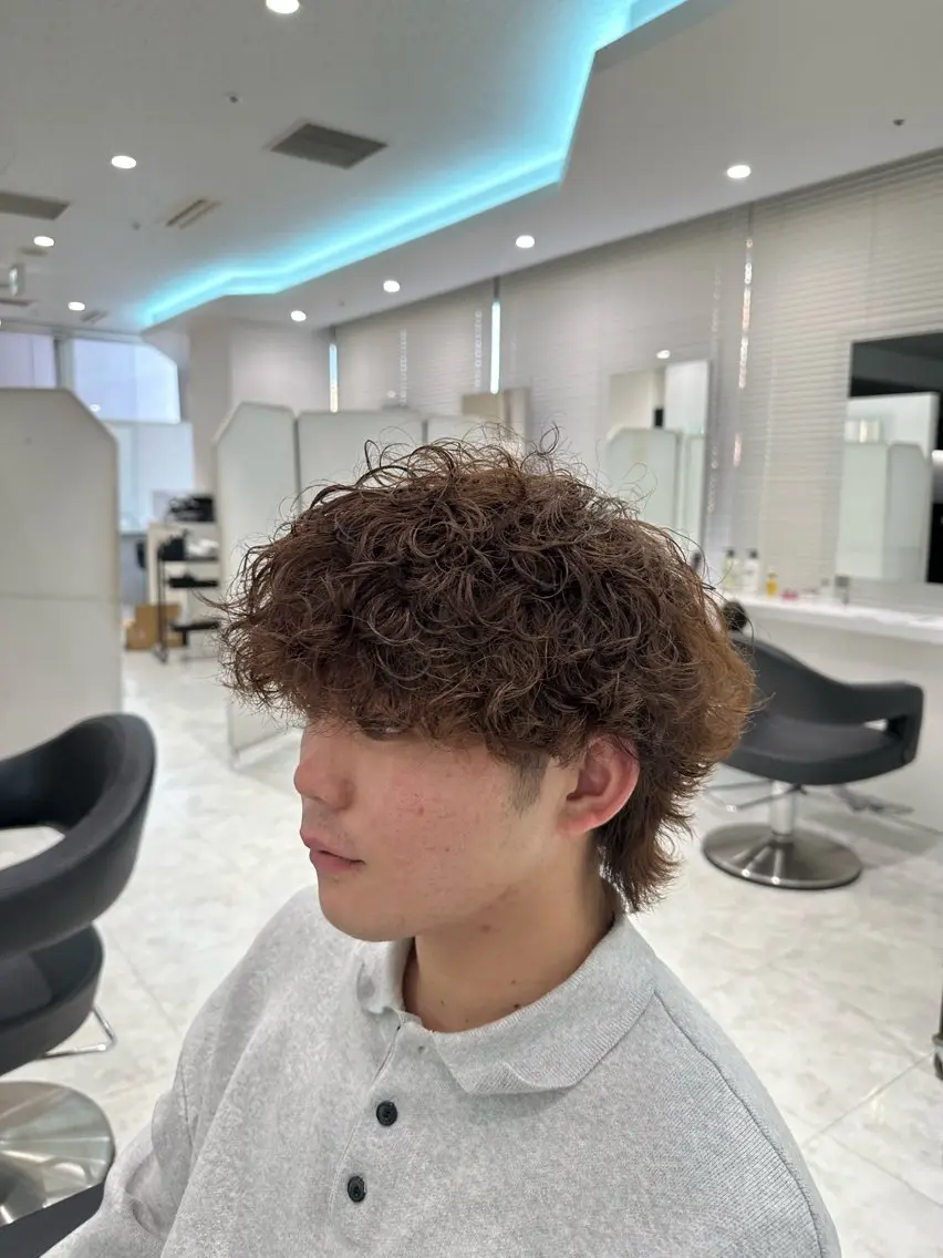 パーマ メンズ カット パーマ 🐺韓国風メンズ特化 あさひ🐺のヘアスタイル