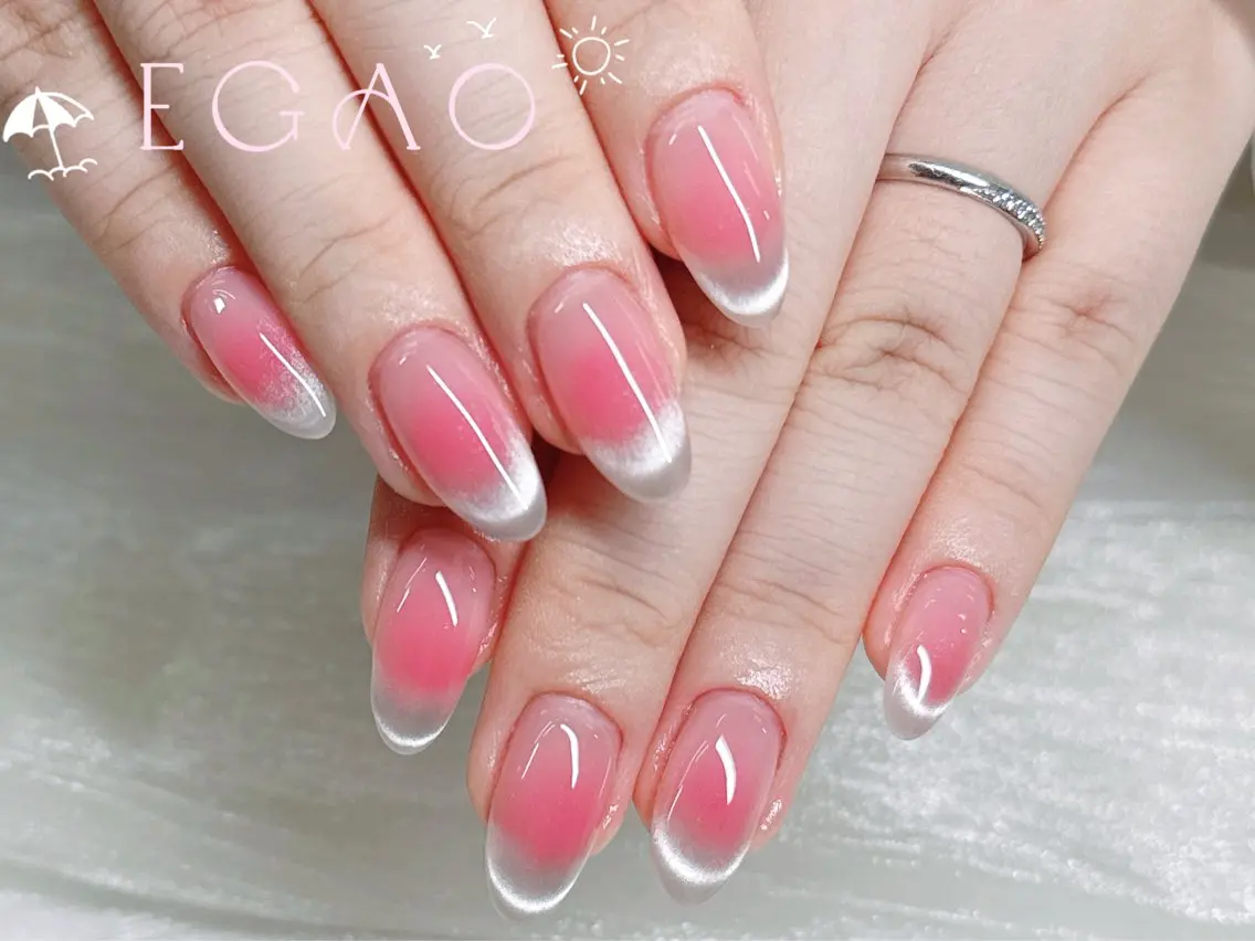 ネイル アートネイル フットネイル フレンチネイル ジェルネイル グラデーション ハンドネイル EGAO NAIL 錦糸町店のネイルデザイン