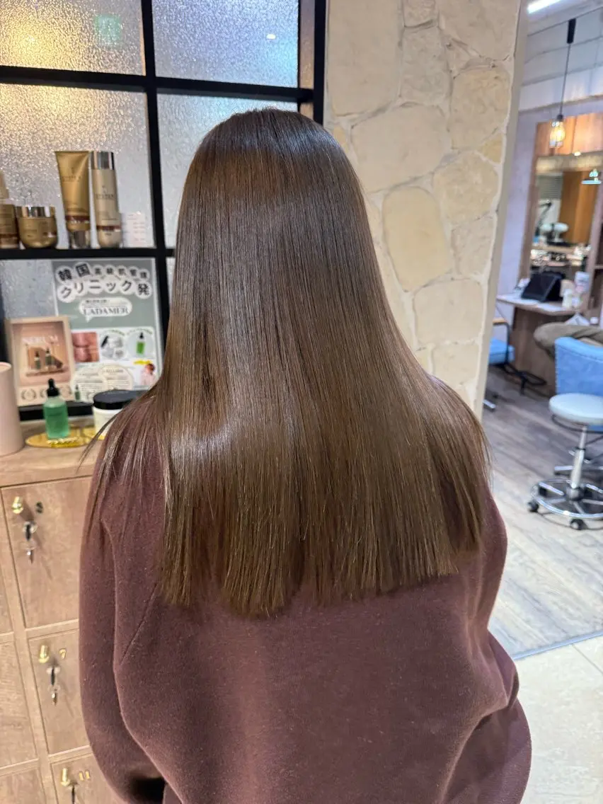 カラー ヘアカラー ナチュラルヘア✂︎ ツヤ感♡ayameのヘアスタイル