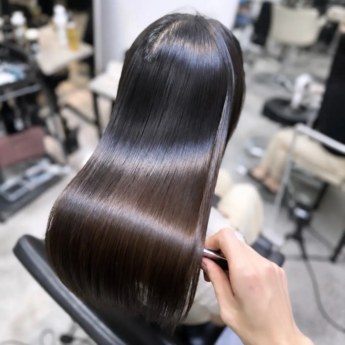 ロング パーマ 縮毛矯正 トリートメント ブリーチ縮毛矯正/ 髪質改善/西野和裕のヘアスタイル