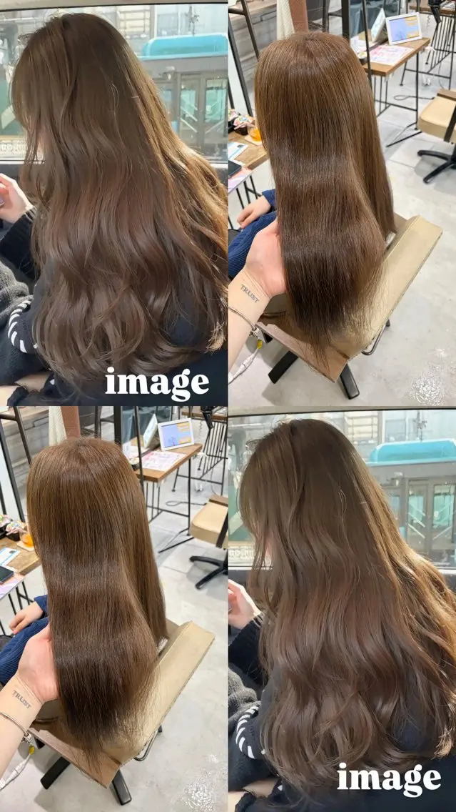 ロング カラー ブリーチ 透明感カラー ブリーチなしカラー ブリーチなしwカラー /艶カラー/oukaのヘアスタイル