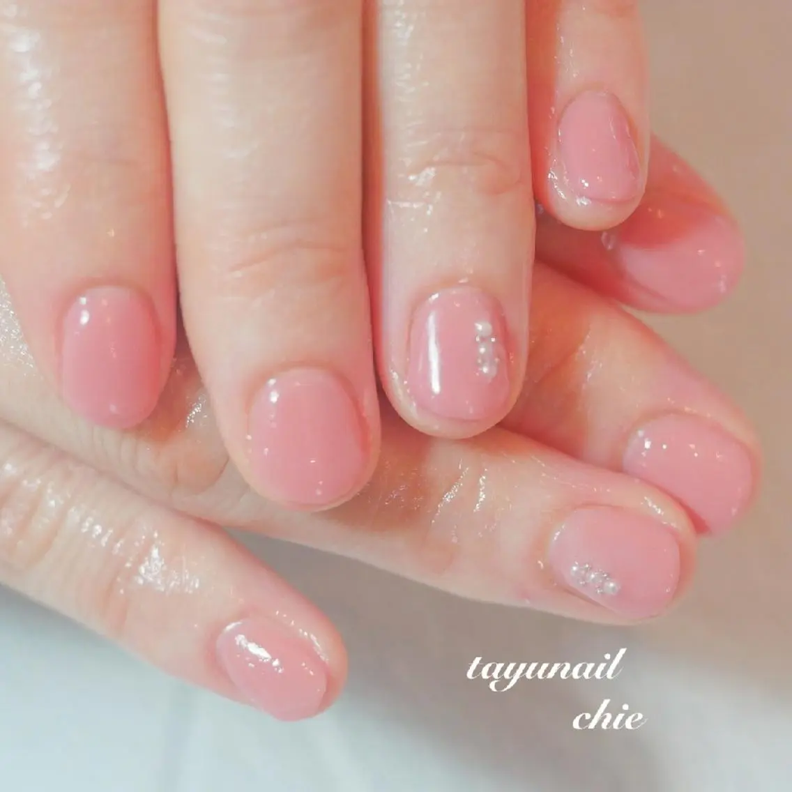 ネイル ブルー ジェルネイル パラジェル ピンク 冬ネイル ネイルサロン 【たゆnail】のネイルデザイン
