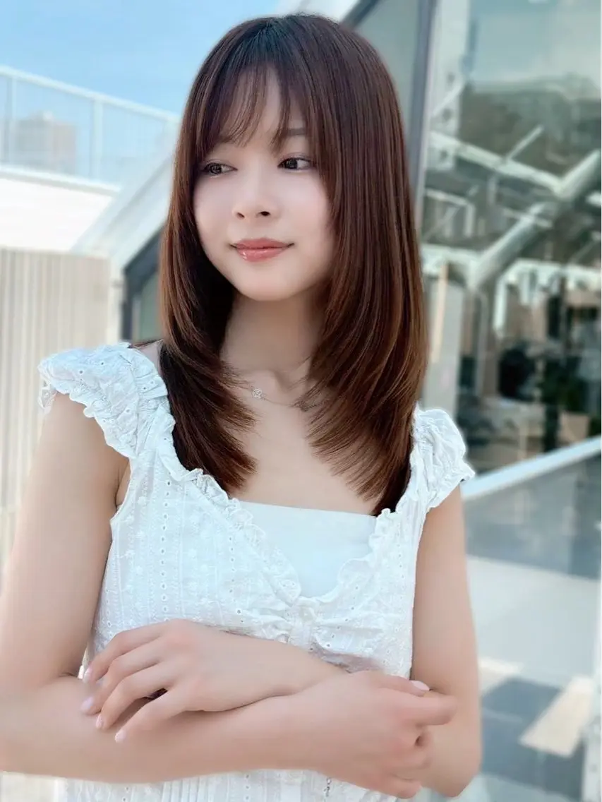 ミディアム カラー カット ヘアカラー トリートメント 🦋韓国風レイヤー/ 艶髪矯正🦋凛太郎のヘアスタイル