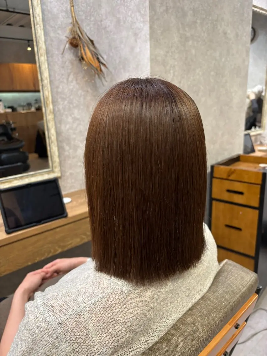 ミディアム 髪質改善 縮毛矯正 トリートメント 新越谷/ボブ 店長shoukiのヘアスタイル