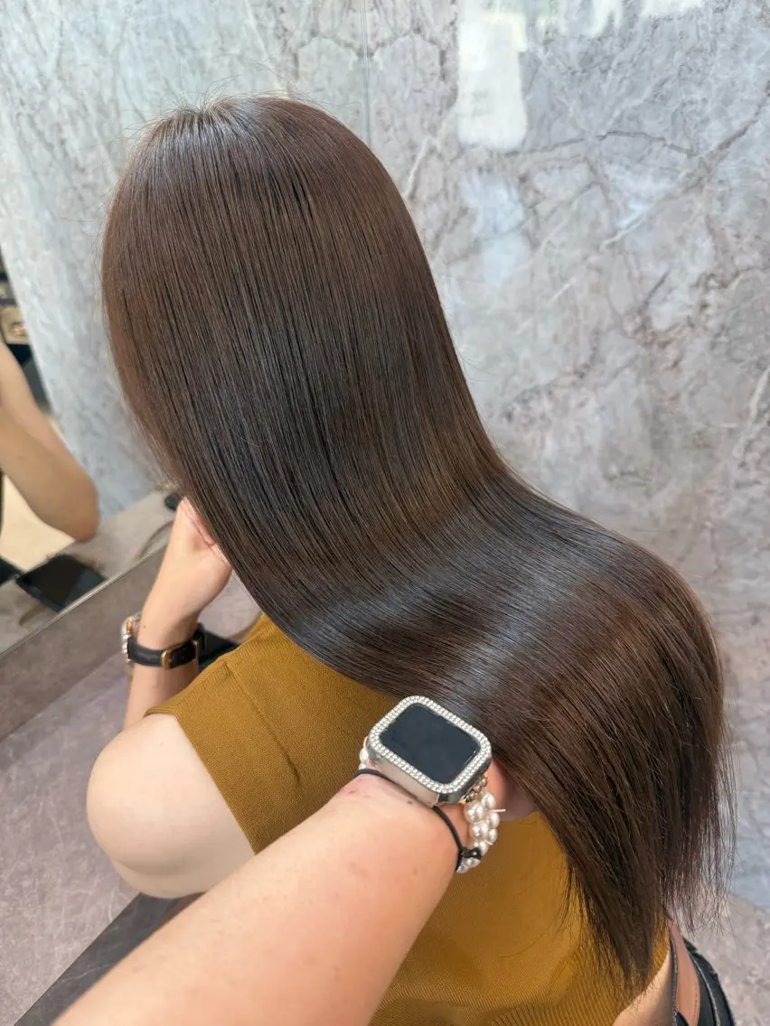 ロング カラー ヘアカラー トリートメント 💎あおい💎大宮 🦋ワンカラー🦋のヘアスタイル