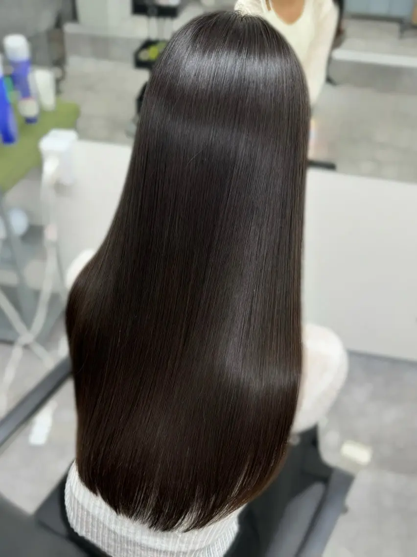 ロング 髪質改善 トリートメント 酸熱トリートメント 髪質改善メニュー 長井 美佐子のヘアスタイル