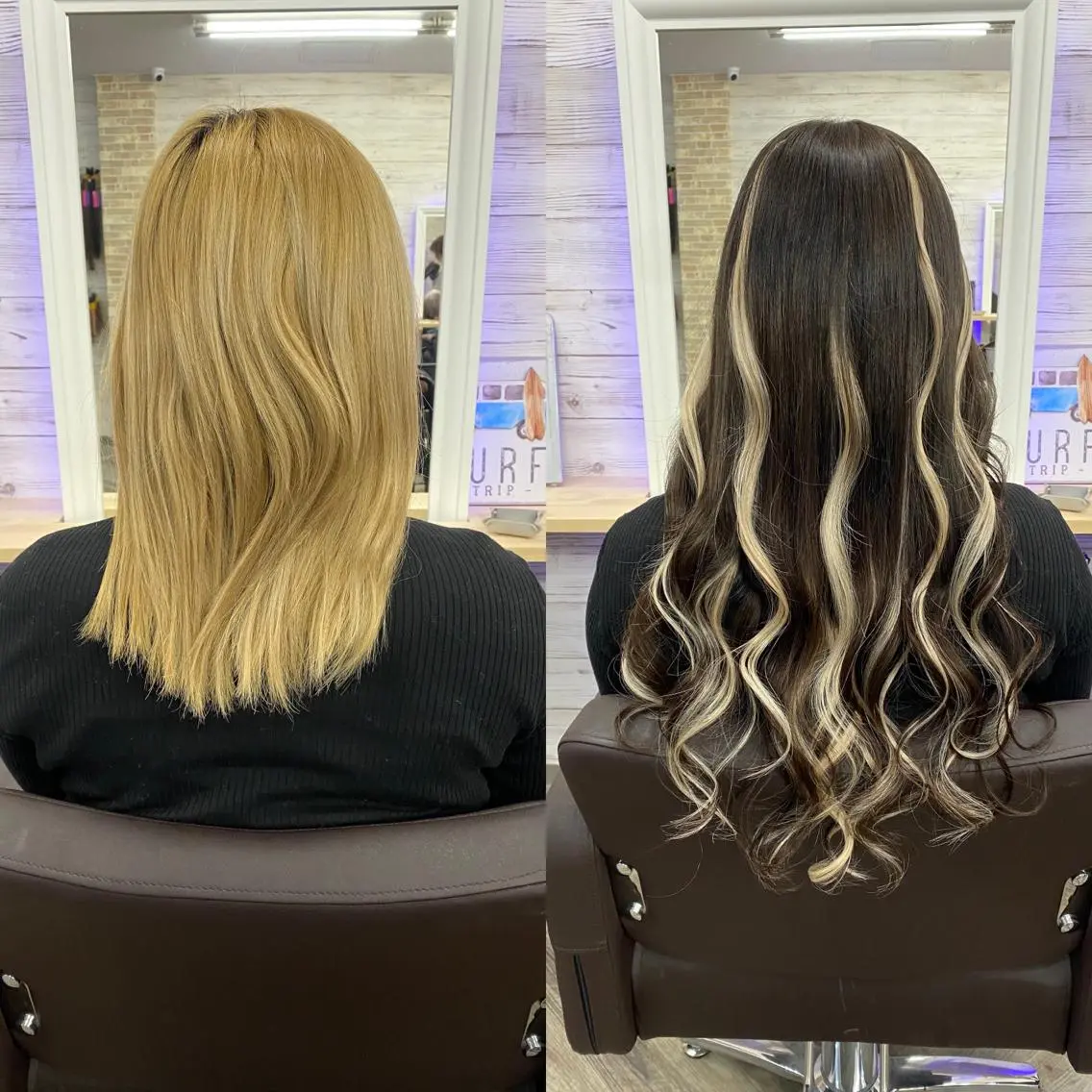 ロング カラー ヘアアレンジ アイブロウ ショートボブ 編み込みエクステ シールエクステ バレイヤージュ ベージュカラー FAAM Tsuneのヘアスタイル