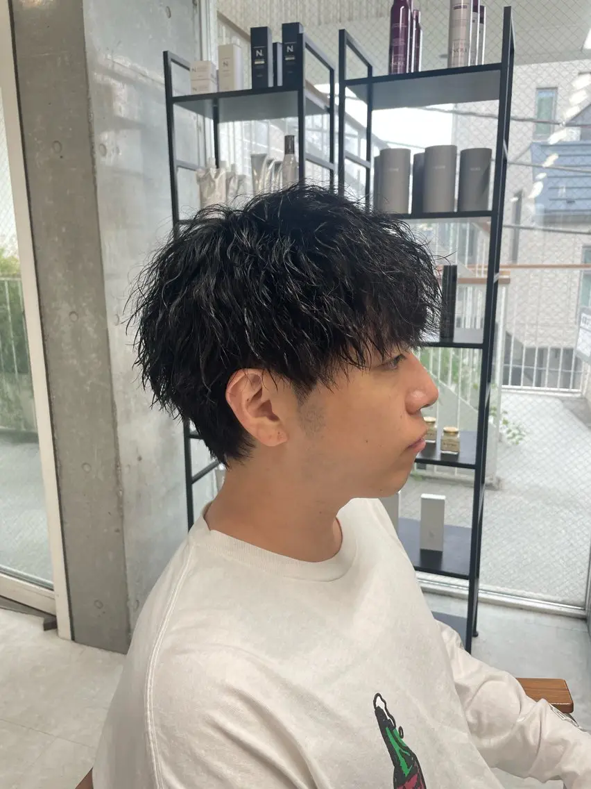 パーマ メンズ カット パーマ トリートメント ヘアセット メンズモテパーマ💙 fuwaのヘアスタイル