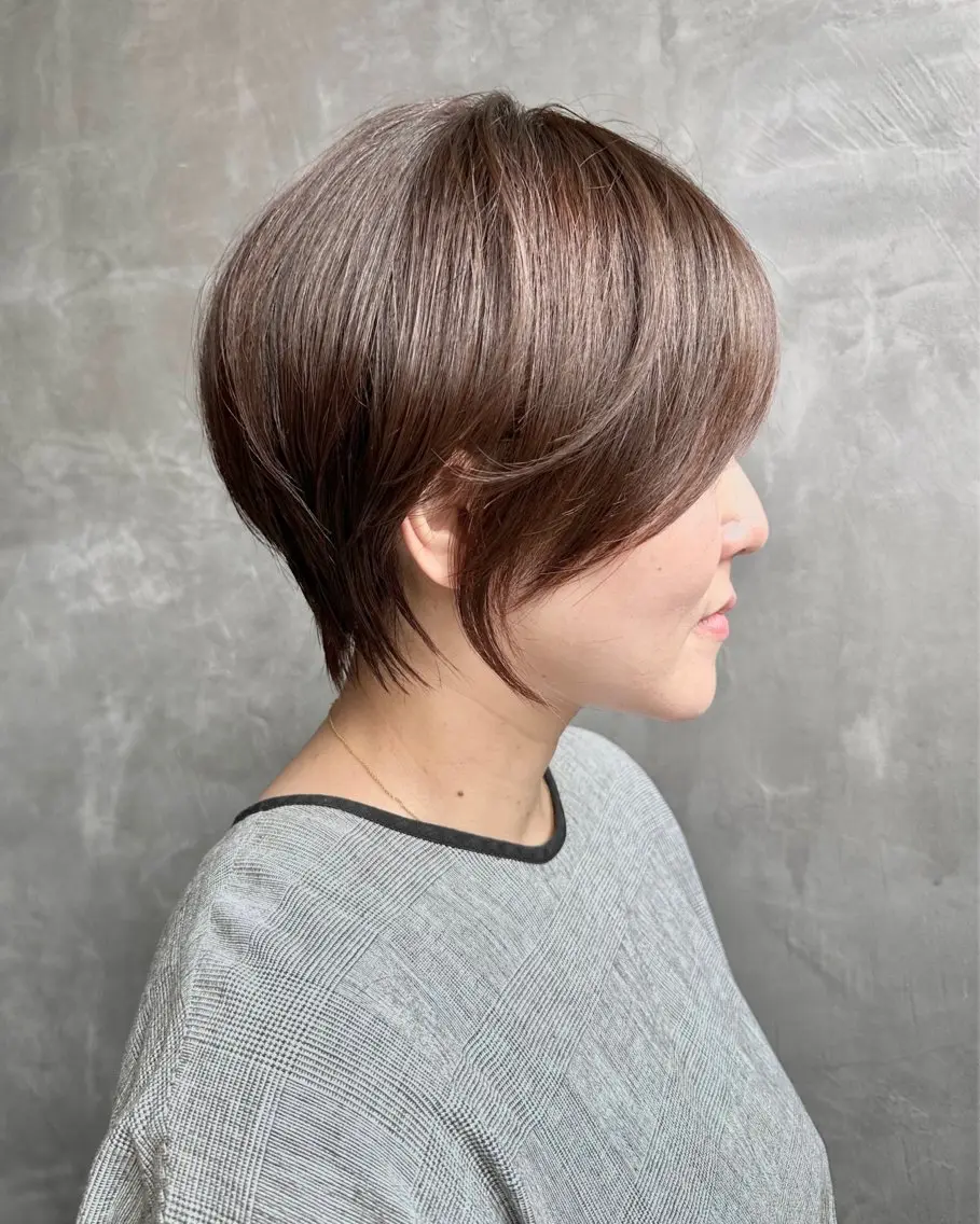 ショート カット ヘアカラー はまだ かんたのヘアスタイル