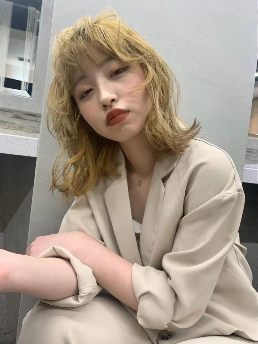 ミディアム ヘアカラー Nidee💫 あいのヘアスタイル