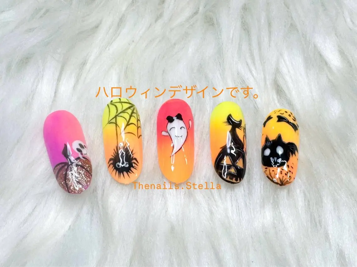 ネイル ハロウィン TheNails Stellaのネイルデザイン