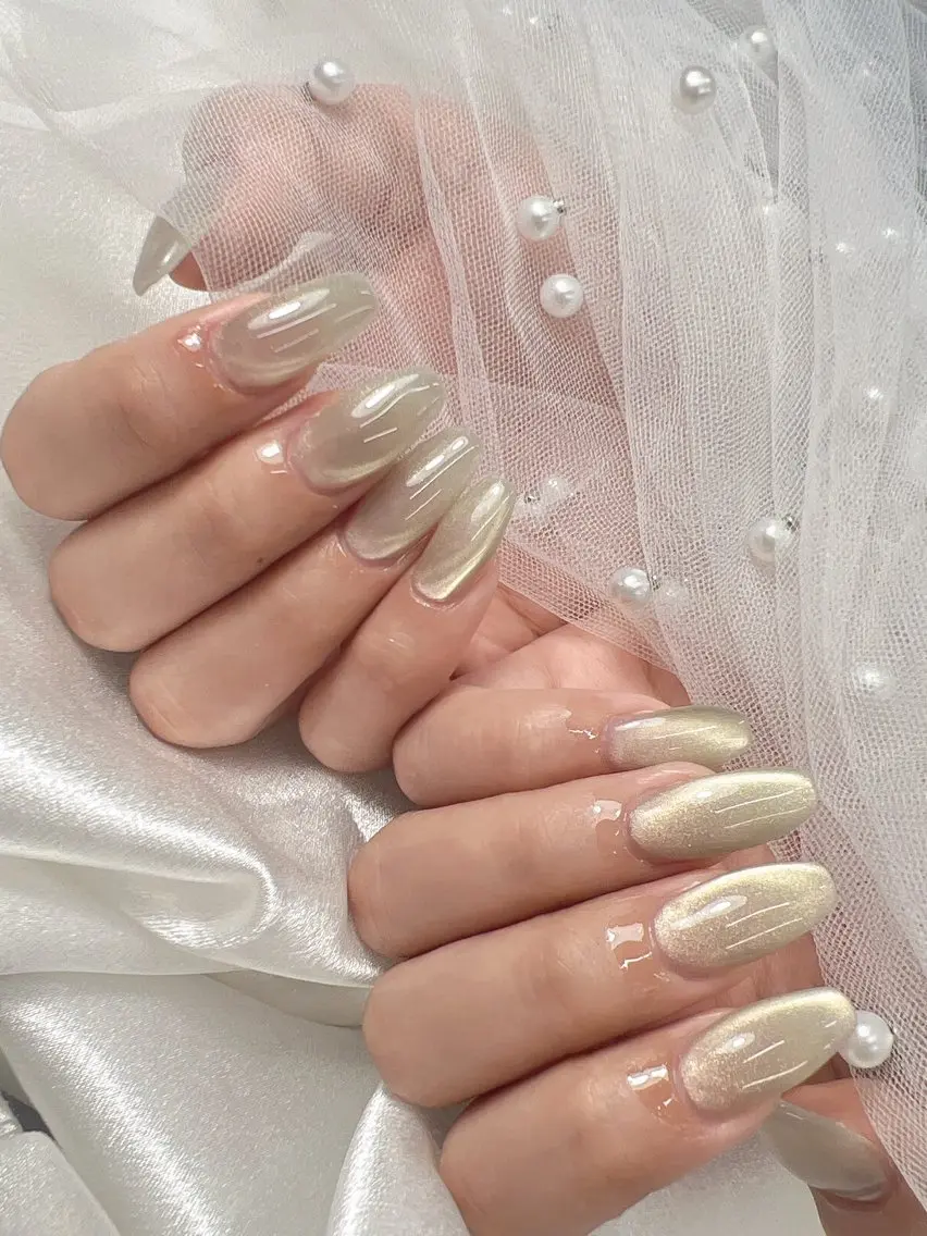 ネイル マグネットネイル ハンドネイル bijou nails 蓮のネイルデザイン