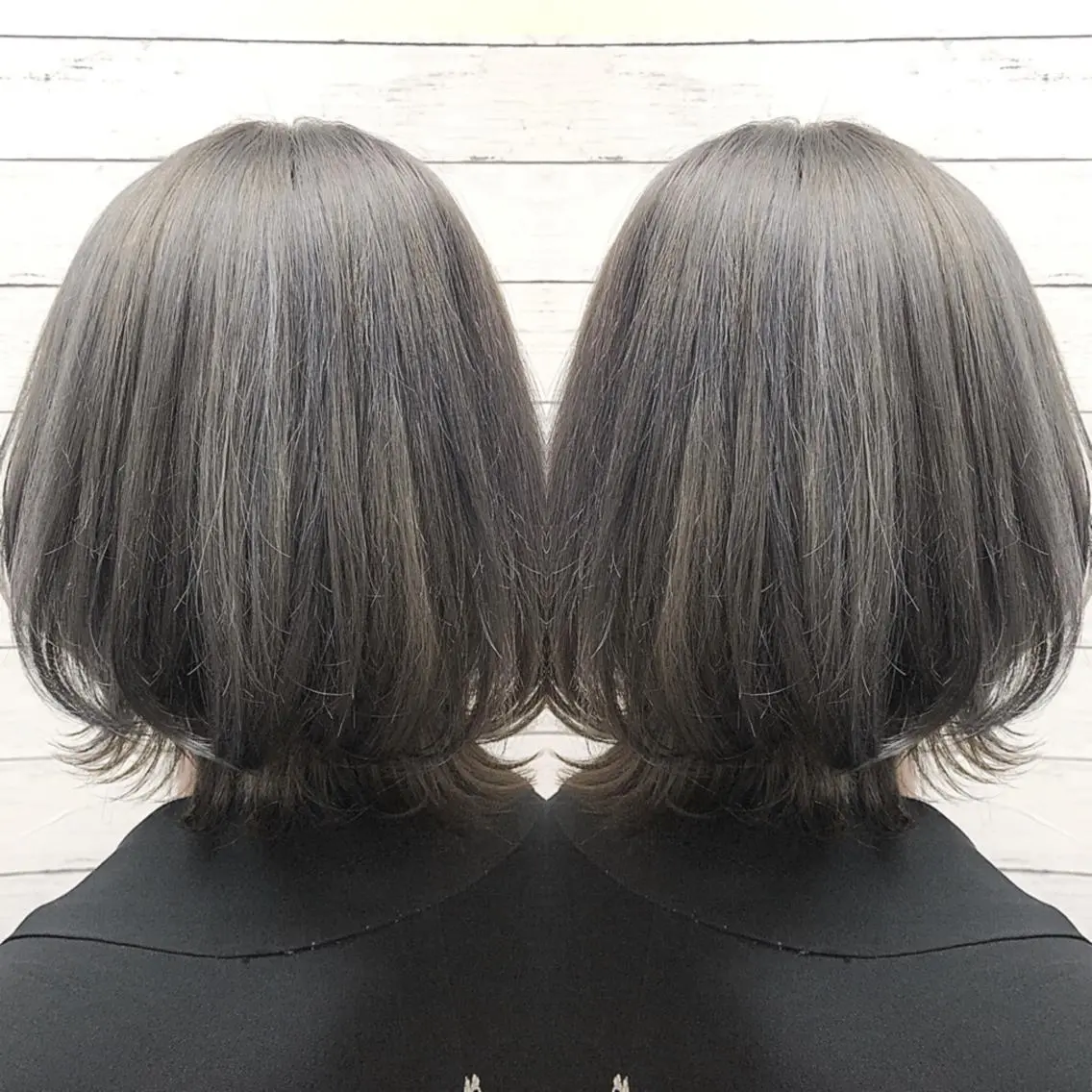 ミディアム カラー ブリーチ ヘアカラー ヘアセット 韓国ヘア🤍髪質改善 🇰🇷AKANEのヘアスタイル