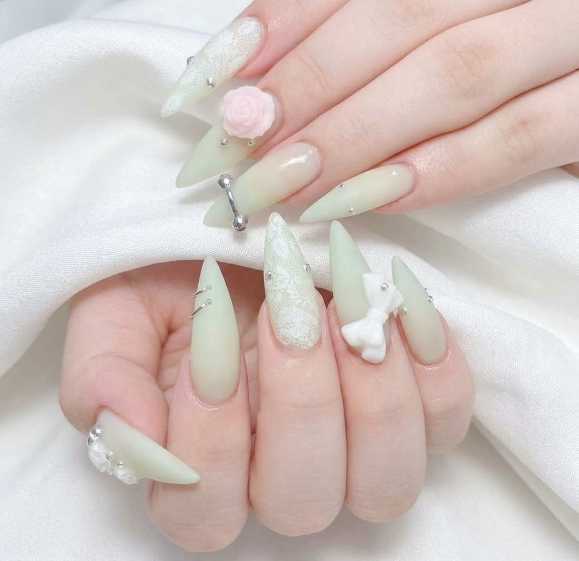 ロング 韓国風ヘア ロング ハンドネイル ハンドケア CHIBI NAIL SALON 船橋のネイルデザイン