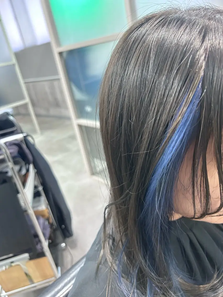 ロング カラー アクアカラー バレイヤージュ ブリーチ ケアブリーチ ケアカラー ヘアカラー トリートメント newi赤羽 ✂️KEN✂️のヘアスタイル