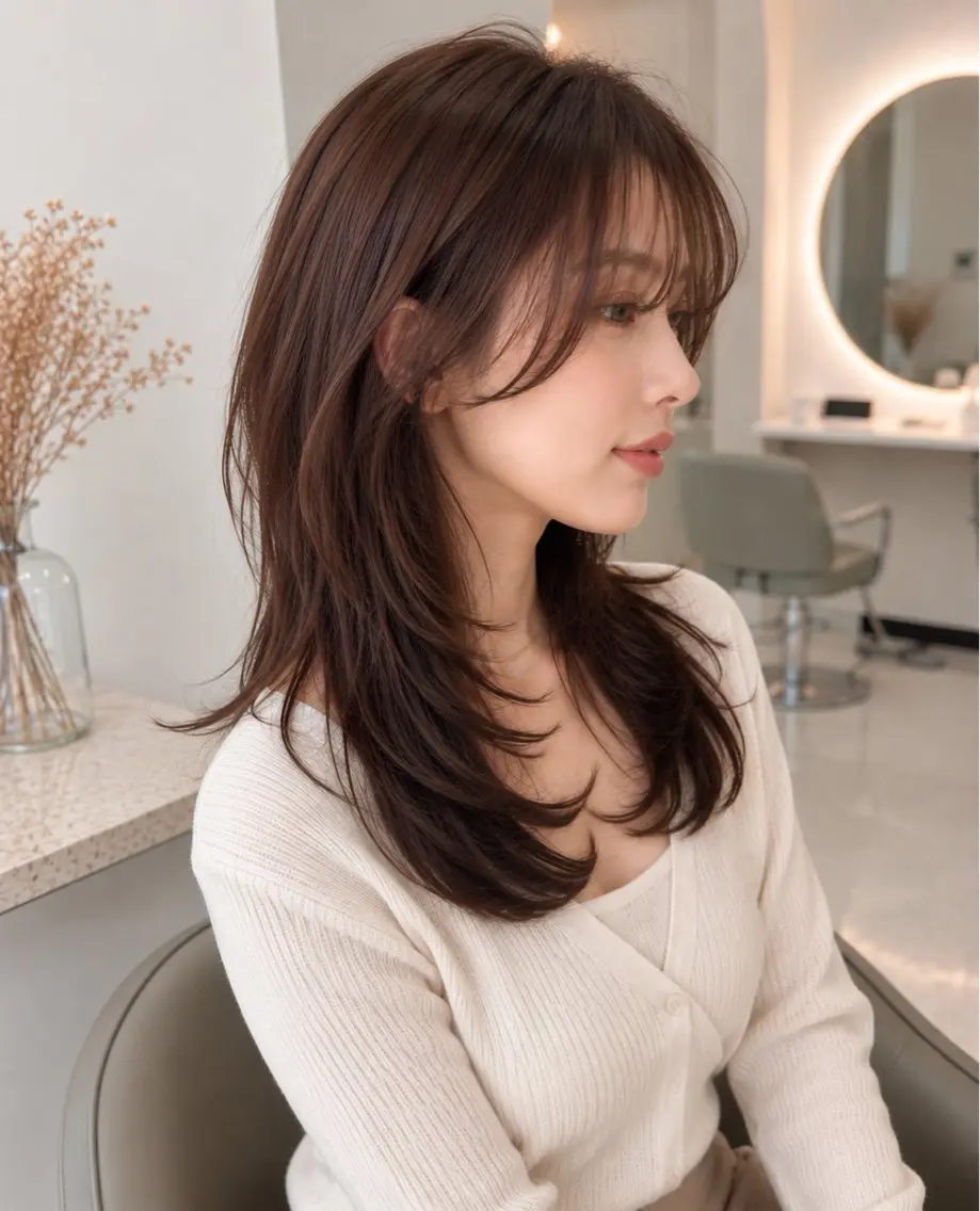 ロング カット ヘアカラー トリートメント レイヤーカット 中屋光貴のヘアスタイル