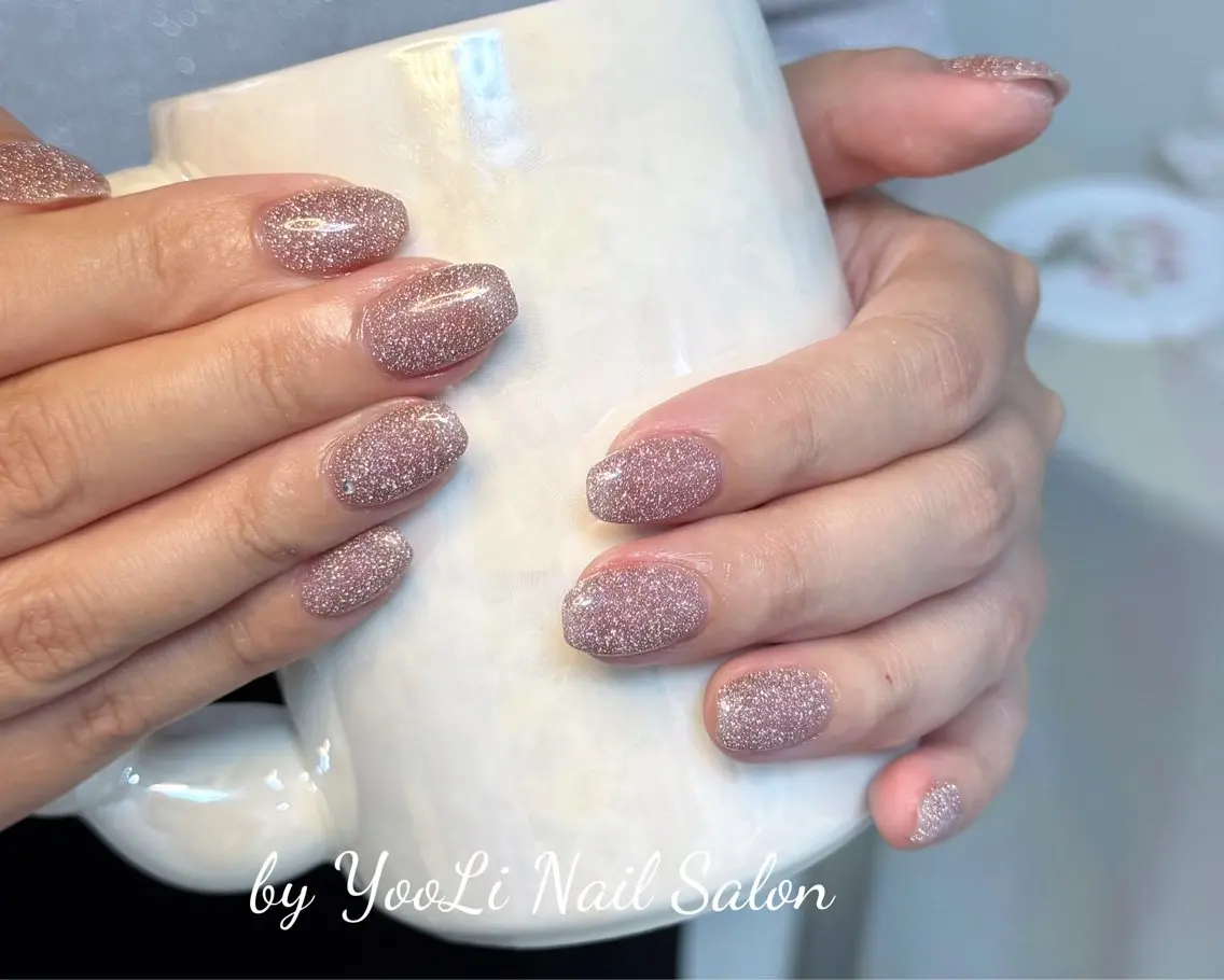 ネイル アートネイル オーロラネイル チークネイル フレンチネイル ガラスフレンチ 🎀🎀YooLi Nail Salonのネイルデザイン
