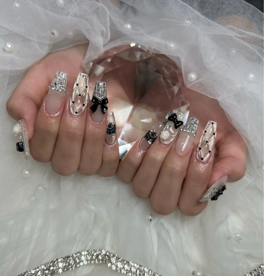 ネイル アートネイル ツイードネイル ハンドネイル pyuna. nailのネイルデザイン