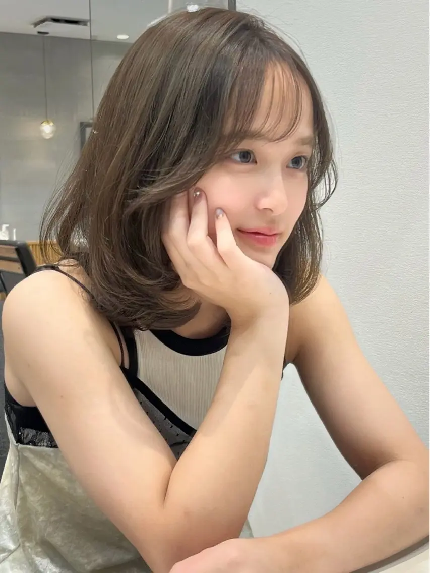 ミディアム カラー カット ヘアカラー トリートメント 🌈Hiroki🌈 似合わせヘアのヘアスタイル