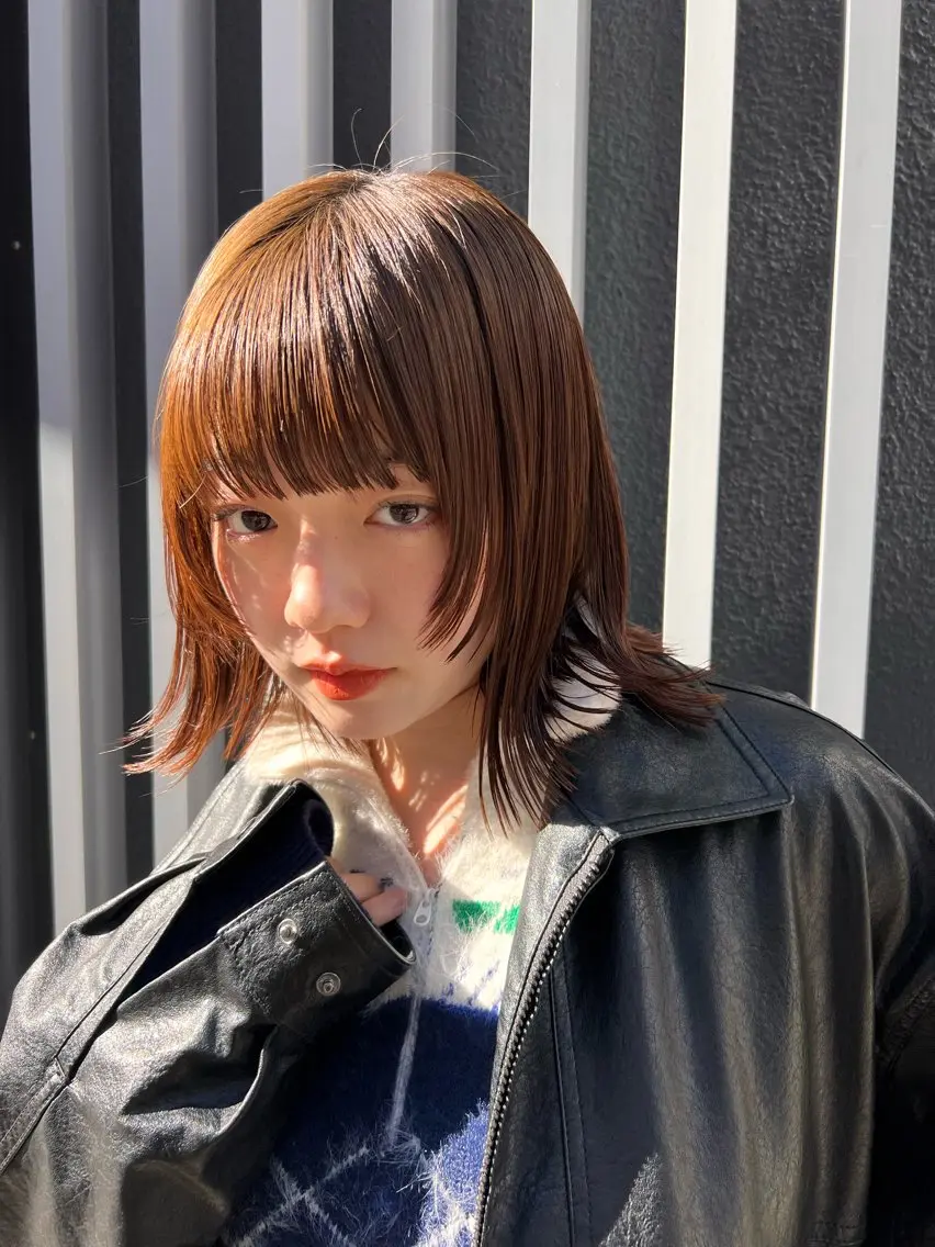 ショート カラー ボブレイヤー ボブ 顔まわりレイヤー 顔周りカット レイヤーカット 村山 豪歩のヘアスタイル