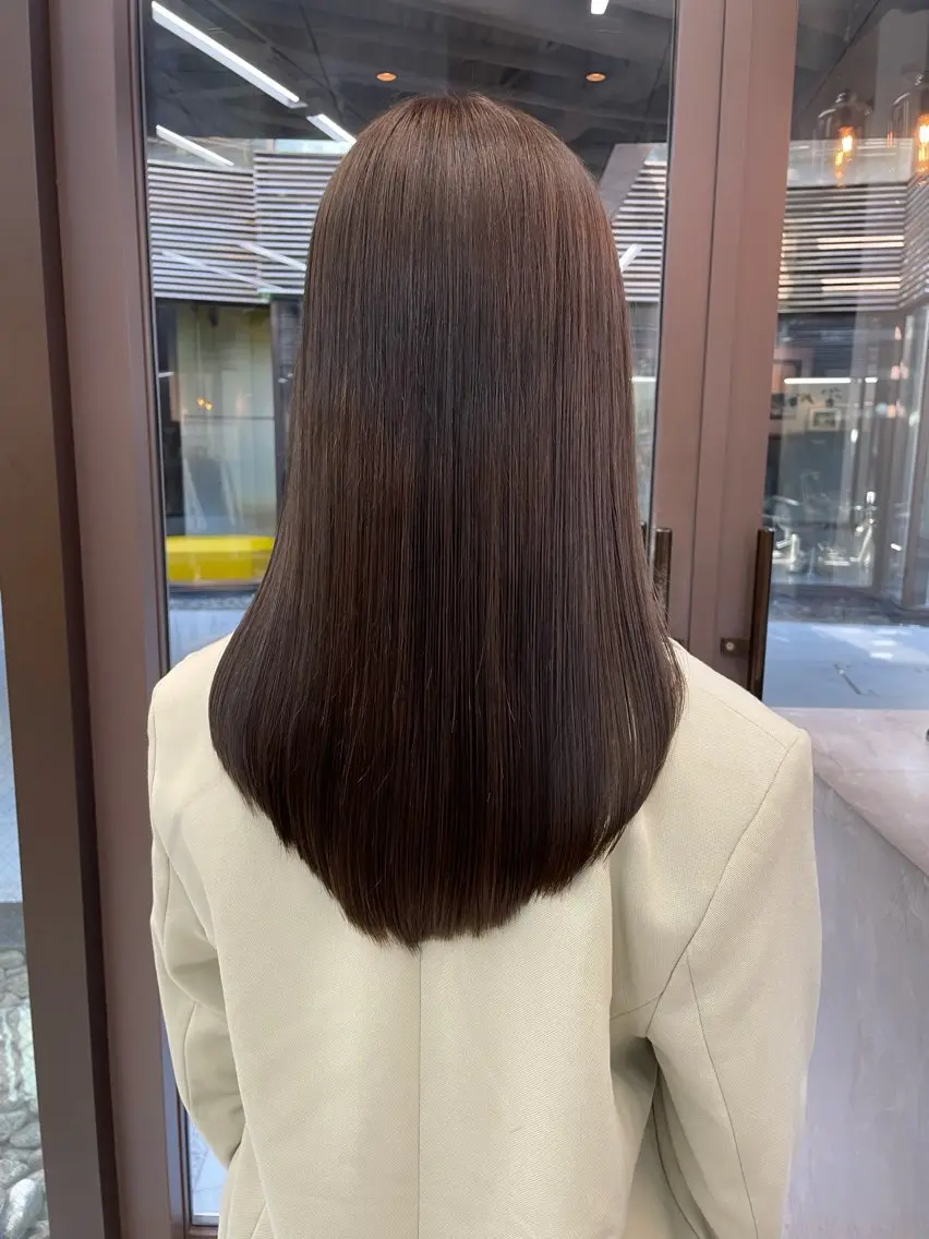 ロング 縮毛矯正 カットモデル募集中 🤍harunaのヘアスタイル