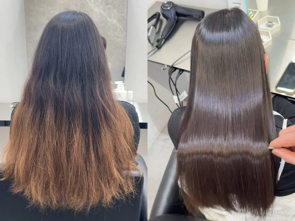 ロング カット ヘアカラー 縮毛矯正 トリートメント 髪質改善×縮毛矯正 Core 片山健太のヘアスタイル