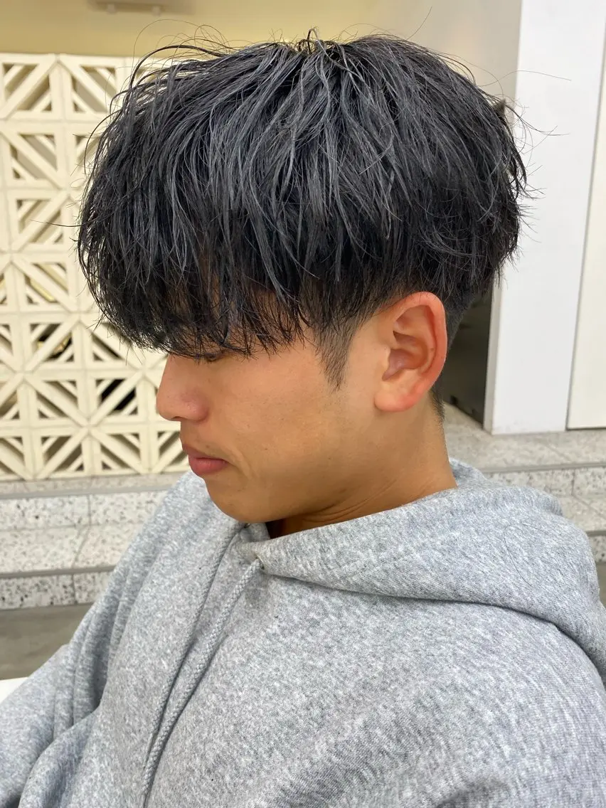 ショート パーマ メンズ メンズパーマ 波巻きパーマ 名古屋/ショート /縮毛矯正のヘアスタイル
