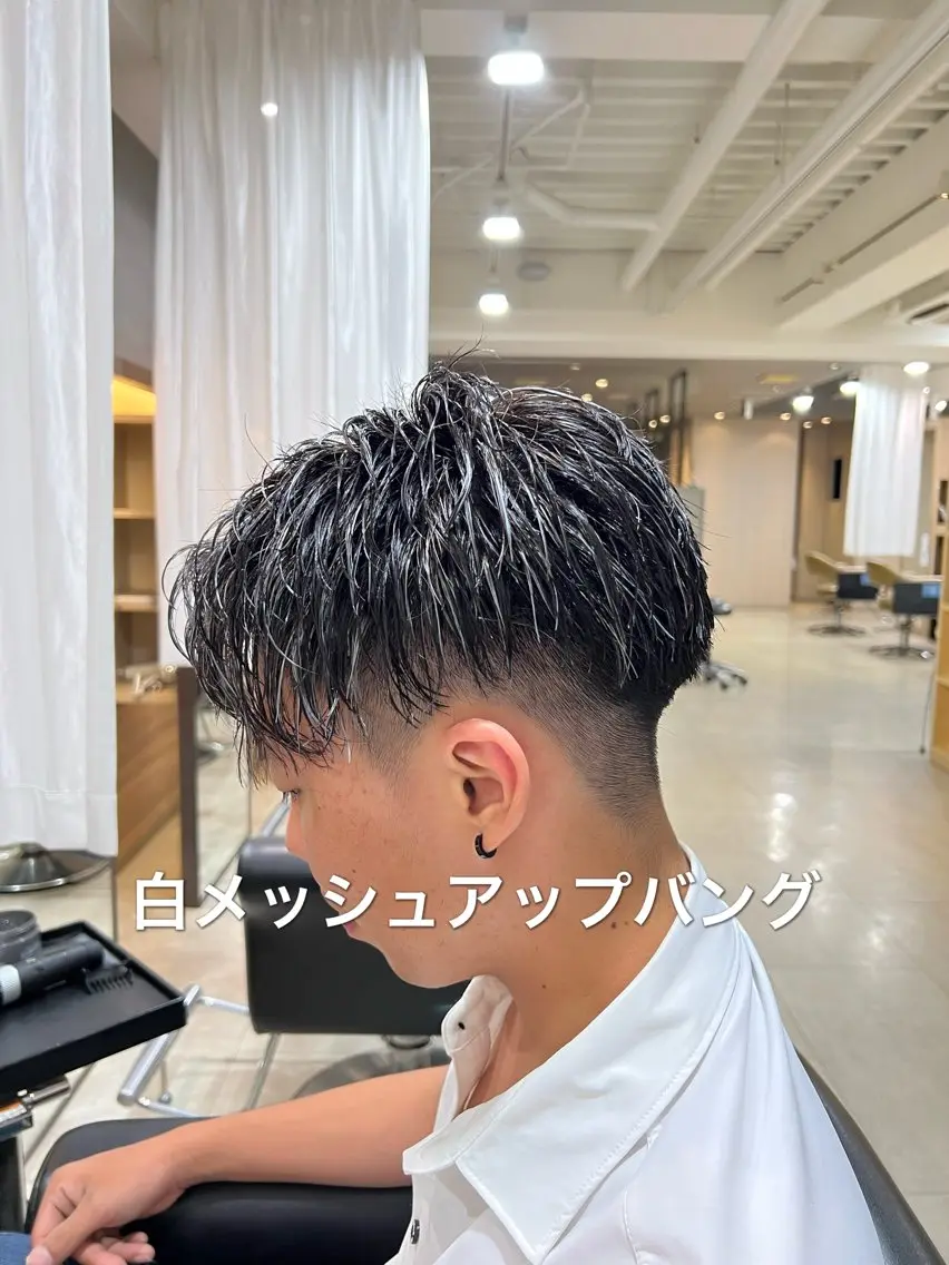 カラー メンズ メンズメッシュ メッシュ 心斎橋メンズサロン リベルテグリットのヘアスタイル