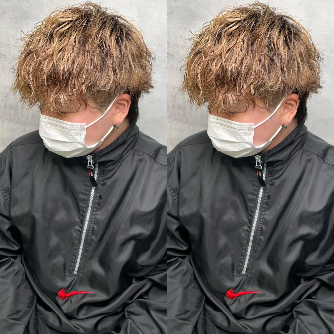 パーマ メンズ メンズブリーチ メンズパーマ Lit.富士 久保田風太のヘアスタイル