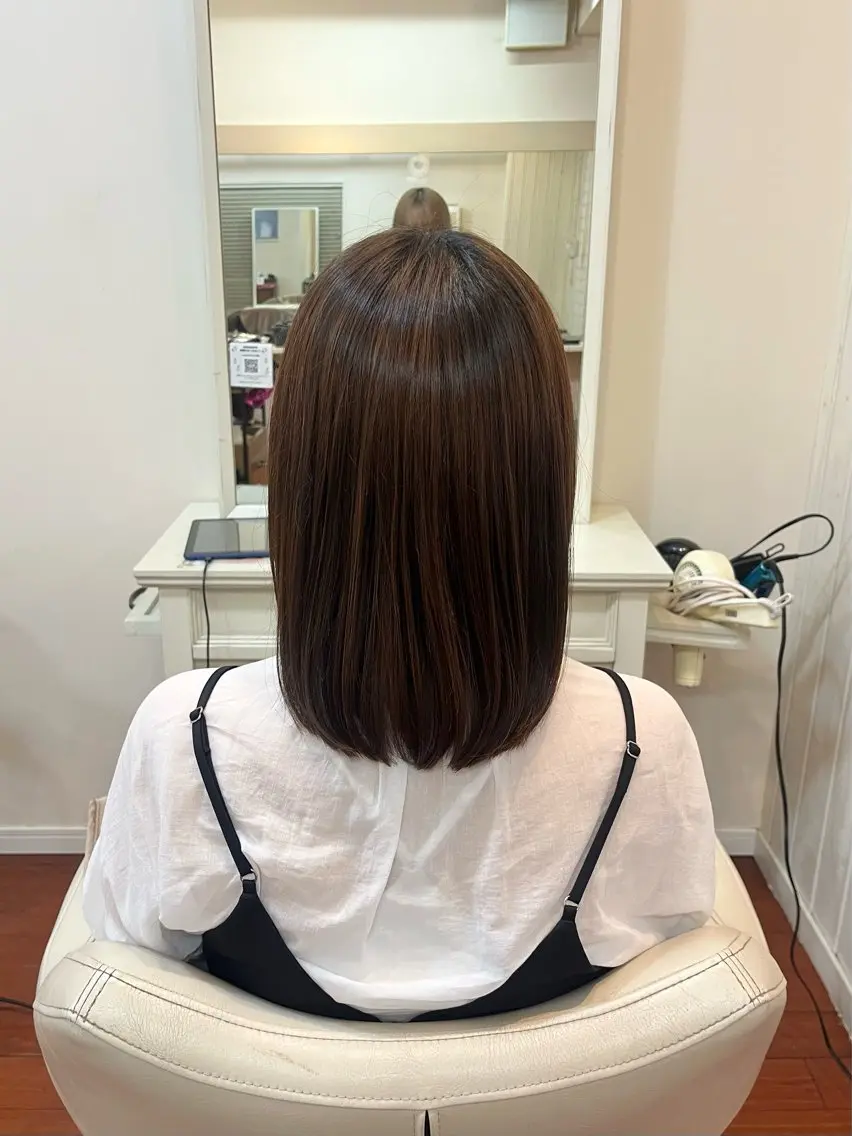 ミディアム 縮毛矯正 【成増Serein】 中俣 愛梨のヘアスタイル