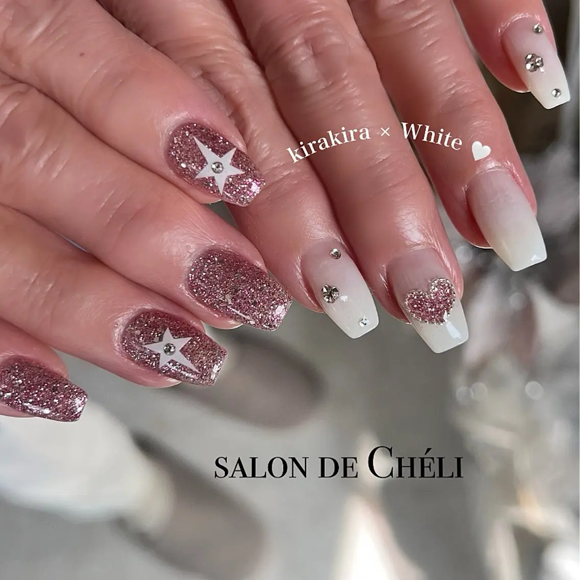 ネイル 春ネイル ハンドネイル salon de Cheliのネイルデザイン
