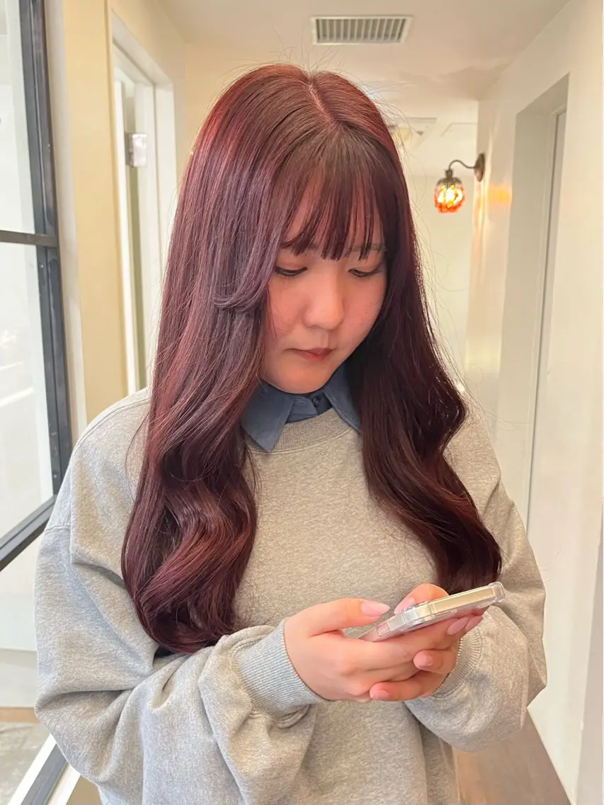 ロング カラー ラベンダーカラー ピンクカラー ピンクラベンダー ヘアカラー るな/暖色、 ベージュカラー🎀のヘアスタイル