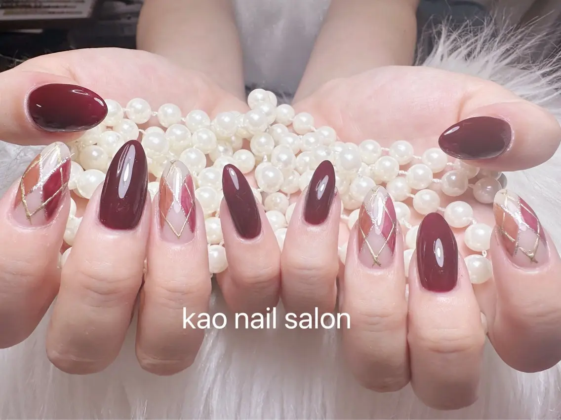 ネイル ハンドネイル kao nail マグネット/長さだしのネイルデザイン