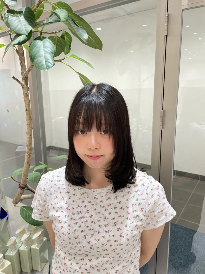 ミディアム カット ヘアセット/ 透明感カラー🎀あやのヘアスタイル