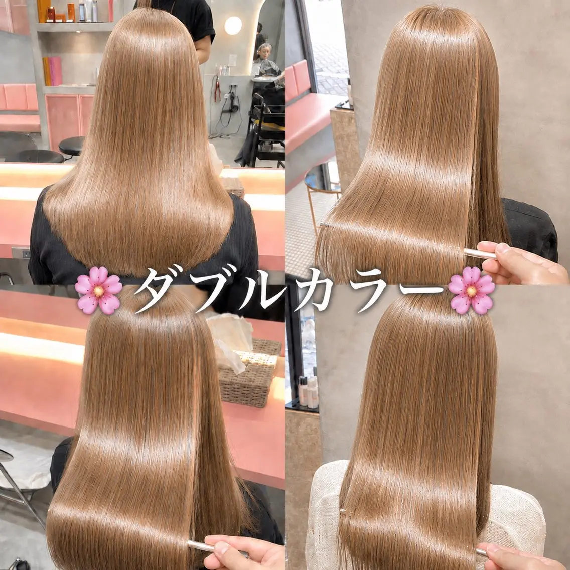 セミロング カット ヘアカラー トリートメント 韓国レイヤー/ 艶カラー/礼二郎のヘアスタイル