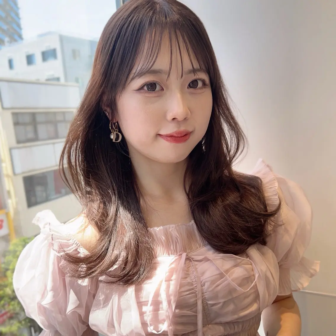 セミロング 縮毛矯正 韓国モテhair🍑 momoのヘアスタイル