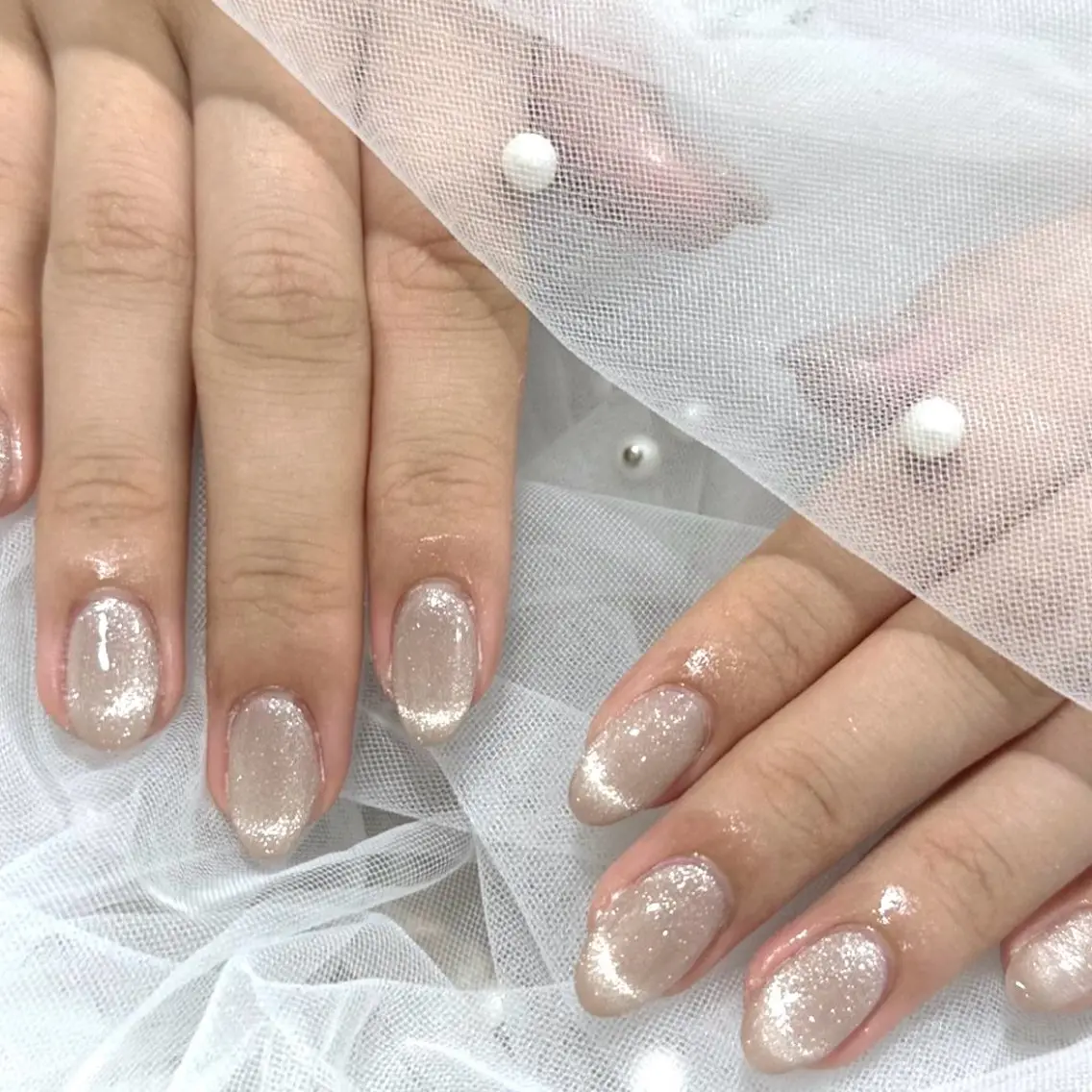 ネイル フットネイル フレンチネイル マグネットネイル マグネットフレンチ ハンドネイル LAVISH manaのネイルデザイン