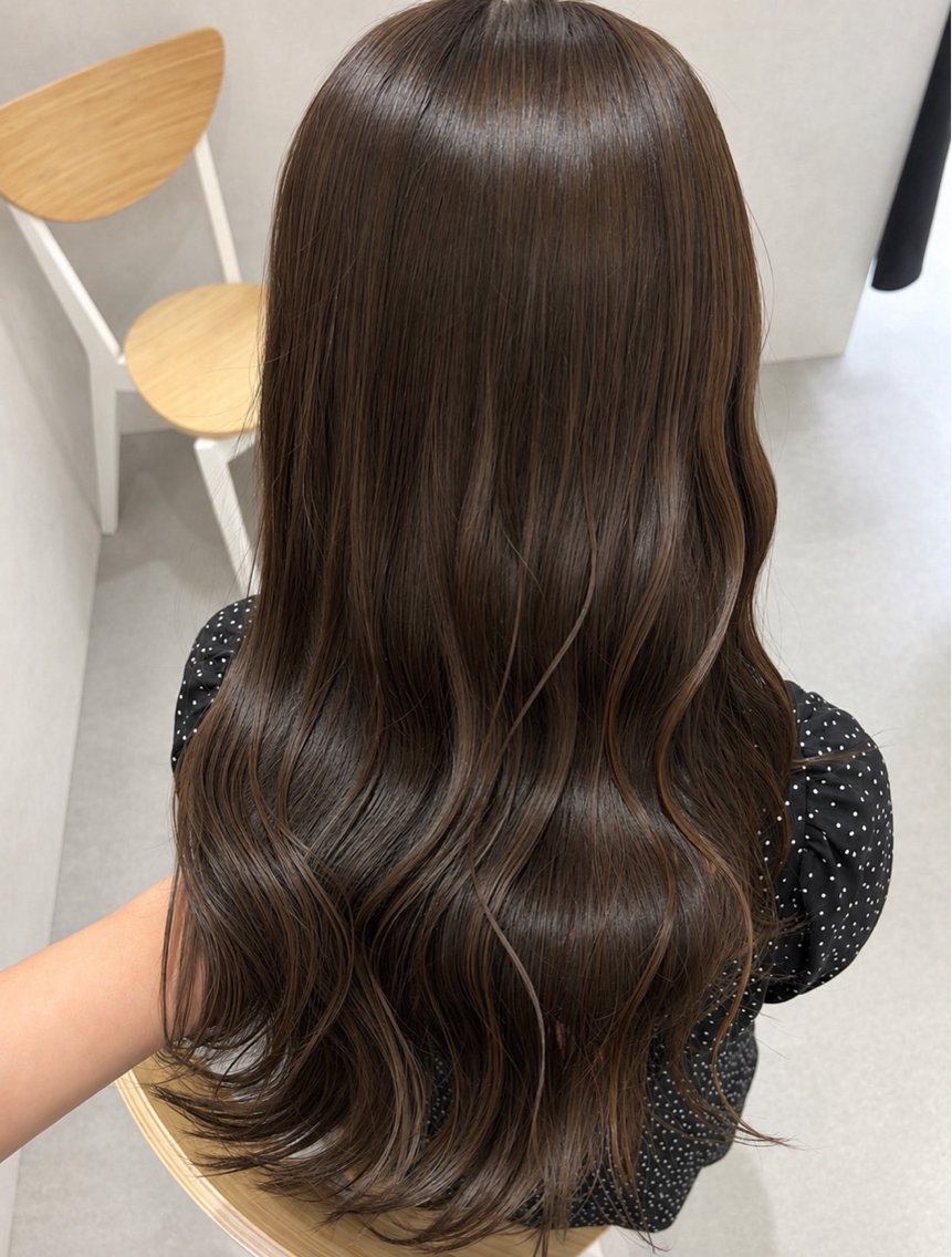 ロング カラー オリーブカラー mao/ bob オリーブcolorのヘアスタイル