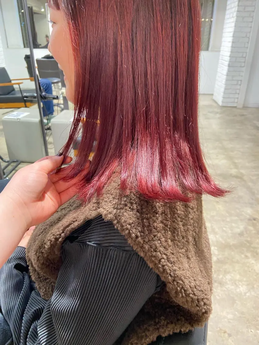 ミディアム カラー ブリーチ ブリーチなしカラー 🪽似合わせカラー RENA.🪽🩶のヘアスタイル