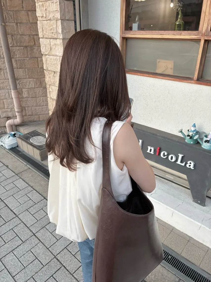 セミロング カット ヘアカラー 透明感カラー/ mizukiのヘアスタイル