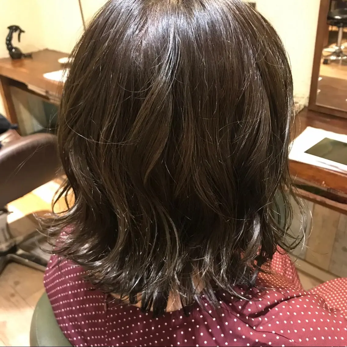 ミディアム パーマ ミディアムパーマ chakura めいのヘアスタイル