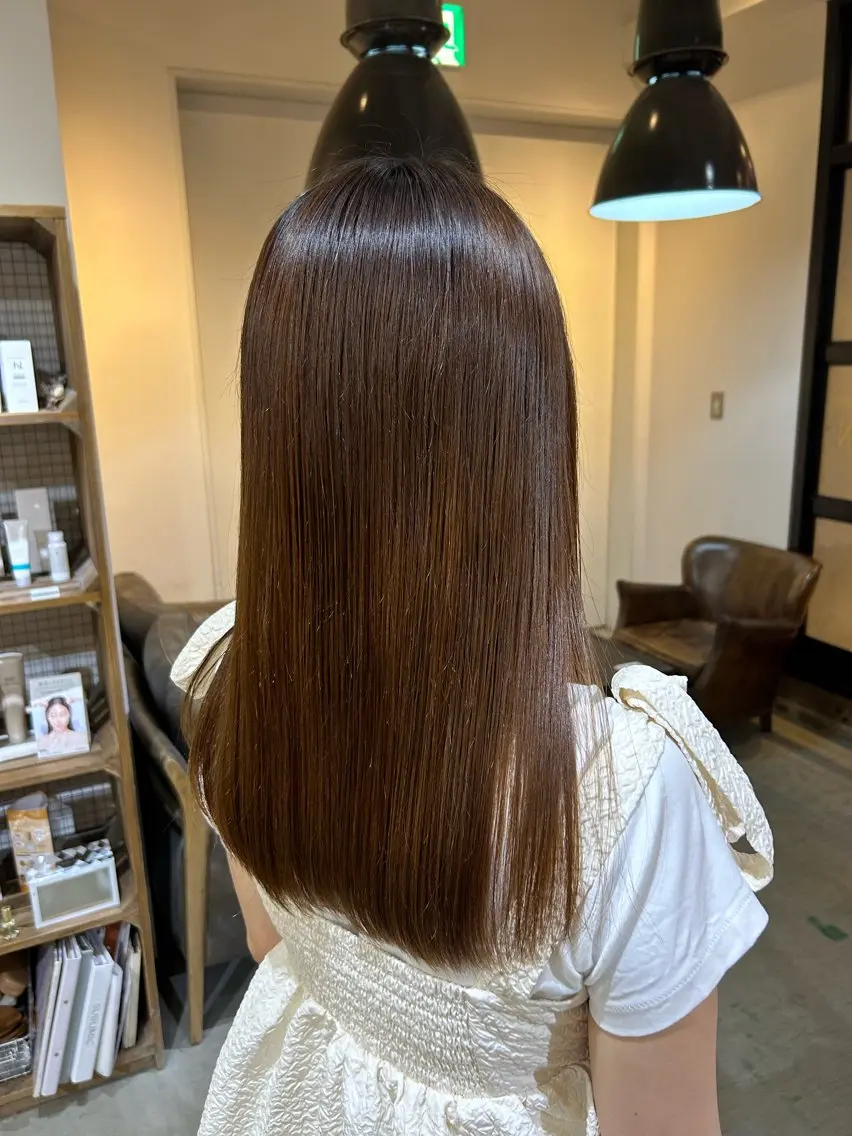 【サラ艶✨】🎀髪質改善酸性ストレート+髪質改善トリートメントの写真