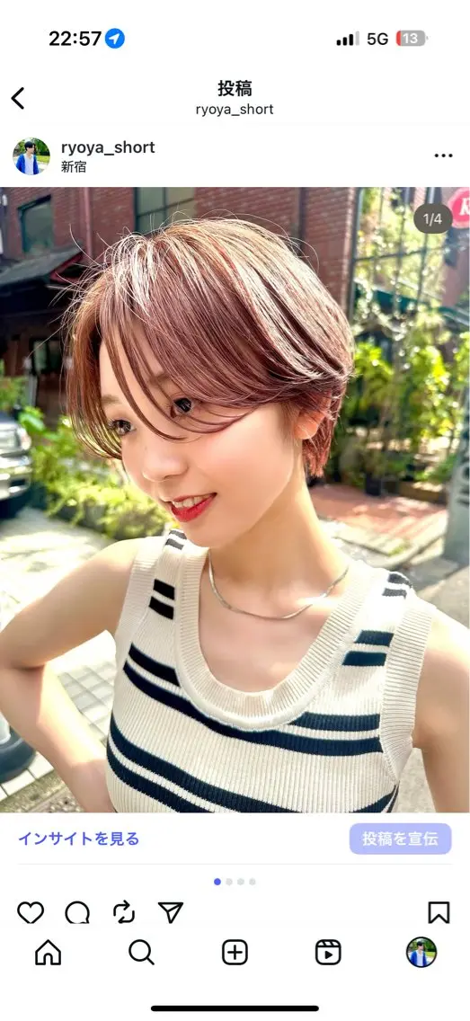 ショート カット ヘアカラー 骨格診断で絶対可愛い ✨丸みショート✨凌弥のヘアスタイル