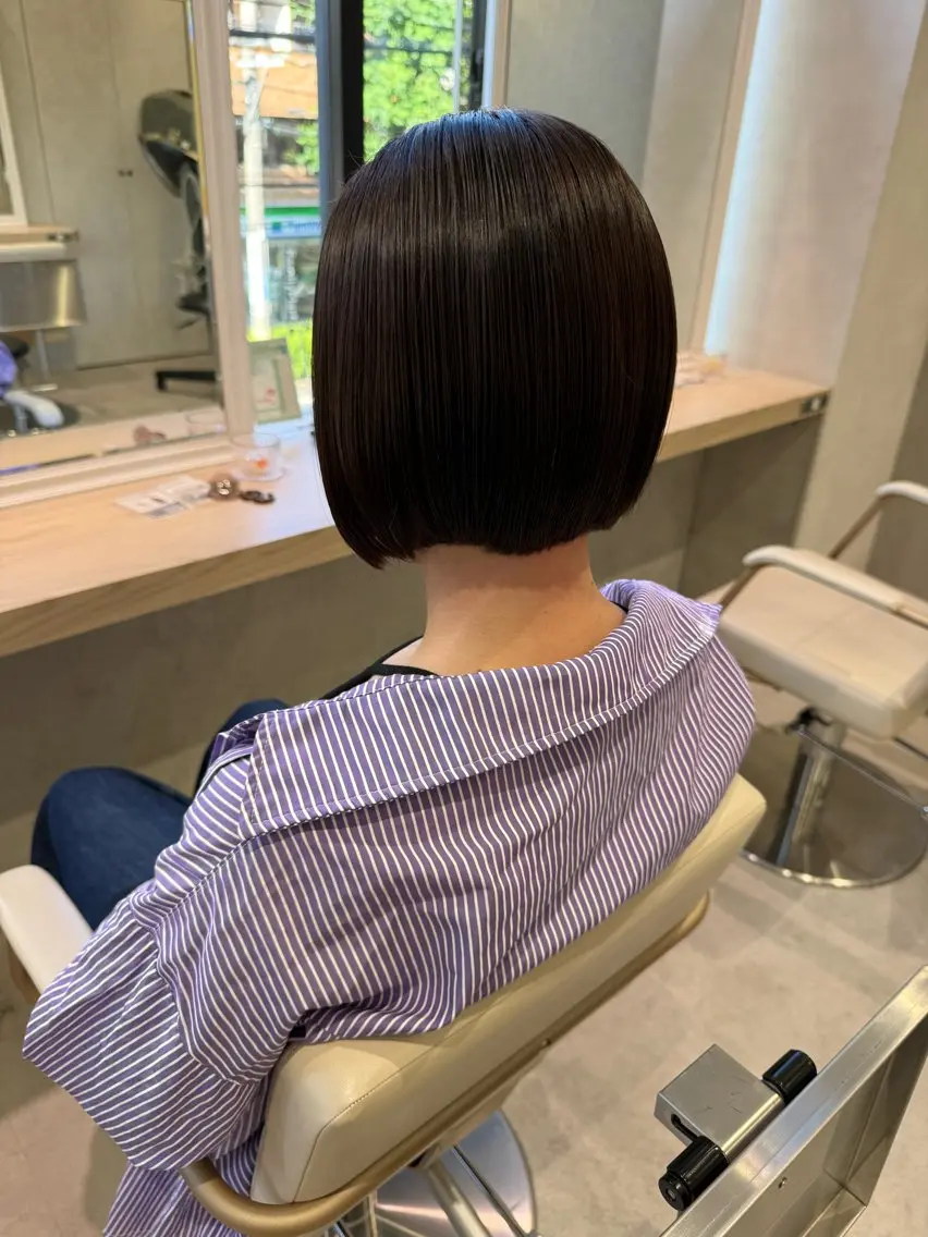ミディアム カット ヘアカラー トリートメント 美髪⭐︎髪質改善 井上　康司のヘアスタイル