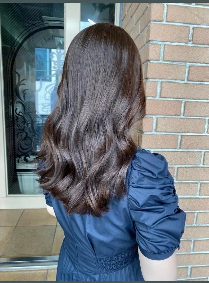 ミディアム カラー ブラウンカラー カット ヘアカラー ♠️暗髪レイヤー♠️ 中山唯斗のヘアスタイル
