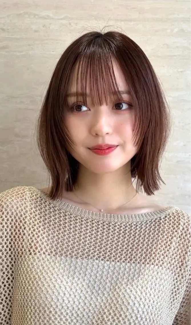 ショート ケアカラー 髪質改善 韓国風ヘア レイヤーカット 似合わせカット 韓国風レイヤーカラー ライムのヘアスタイル