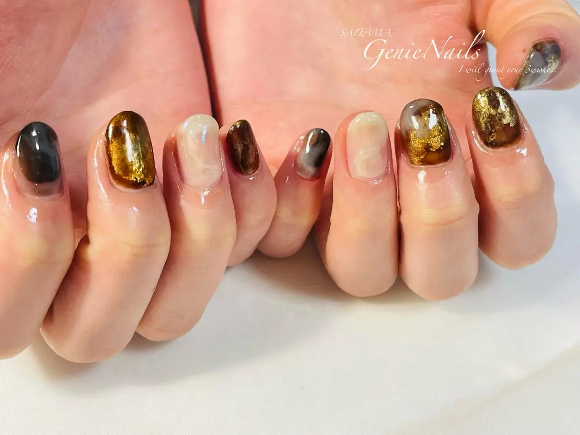 メンズ ネイル アートネイル フットネイル メンズネイル シンプルネイル 冬ネイル Genie Nailsのネイルデザイン