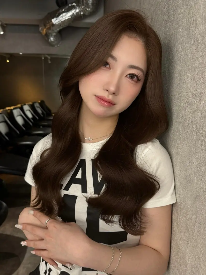 ロング カラー カット ヘアカラー トリートメント ヘアセット Rita/髪質改善/ ブリーチなしWカラーのヘアスタイル