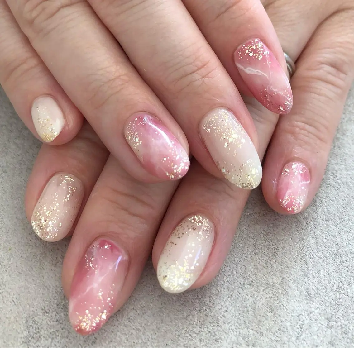 ネイル 大理石ネイル(マーブル) ハンドネイル Luana nail (ルアナネイル)のネイルデザイン