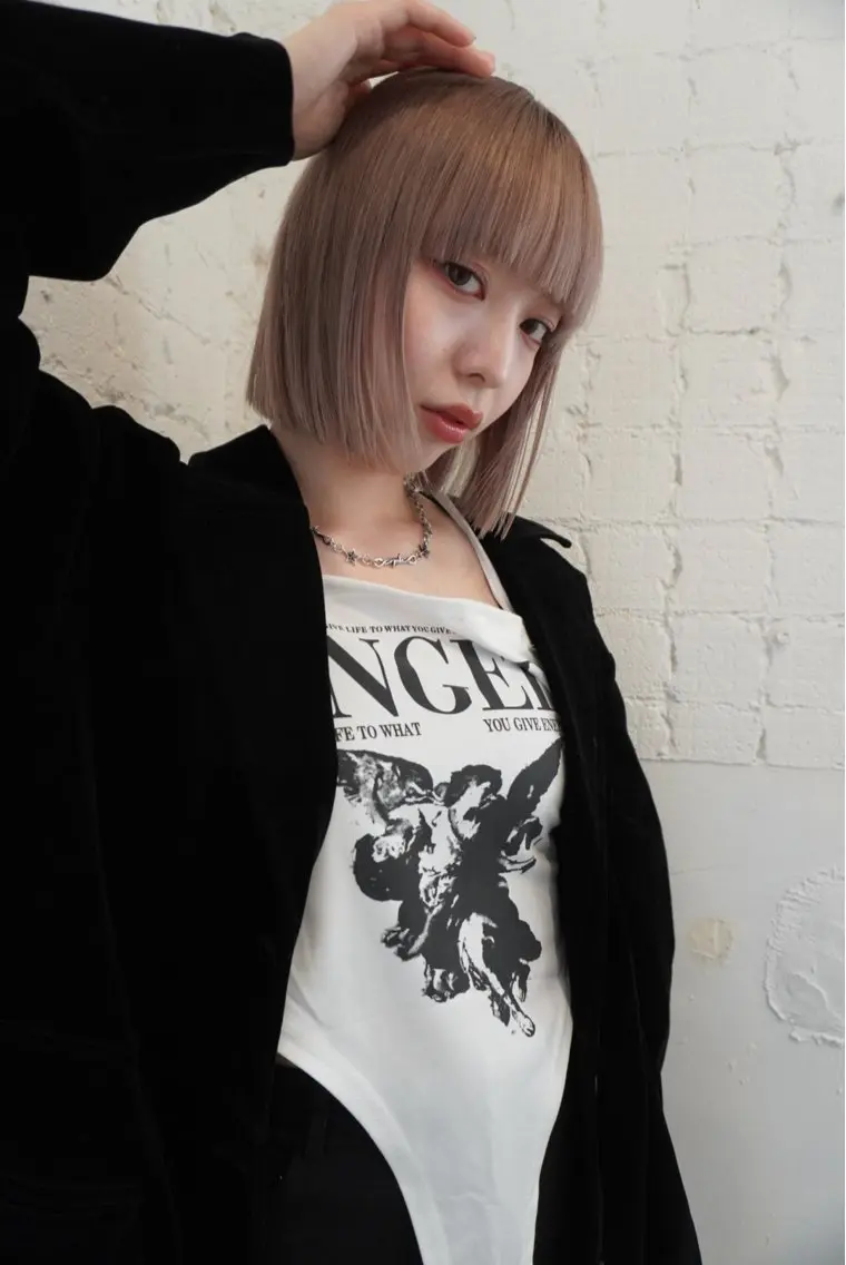 ショート ボブ ヘアカラー HITOMI 福岡パーマのヘアスタイル